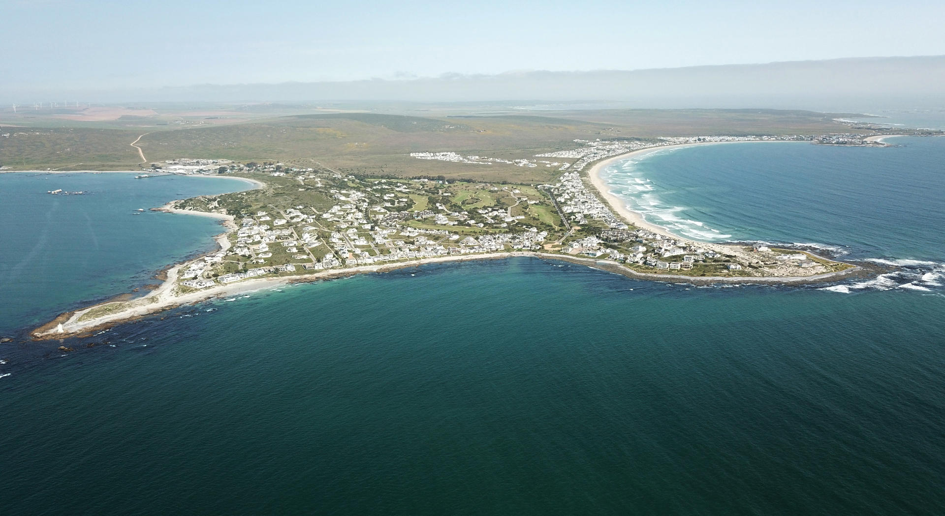 Aerial view of the Shelley Point peninsula on South Africa's West Coast